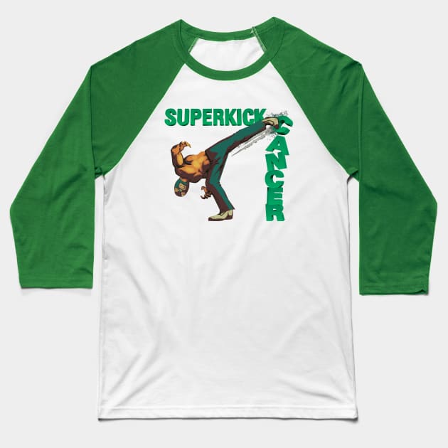 Superkick Cancer Baseball T-Shirt by MunkeeWear